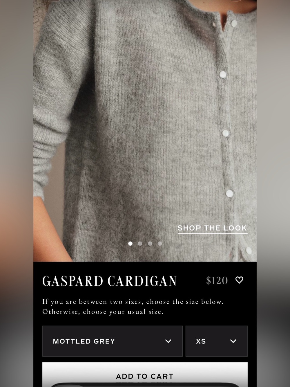 Sezane Gaspard Cardigan in Mottled Grey